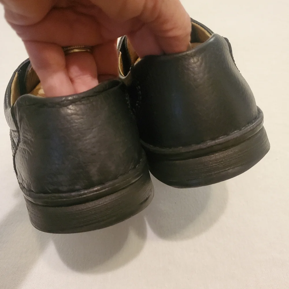 BIRKENSTOCK Vintage Footprint Memphis Black Leather Oxford‎ Derby Shoes Men's 10